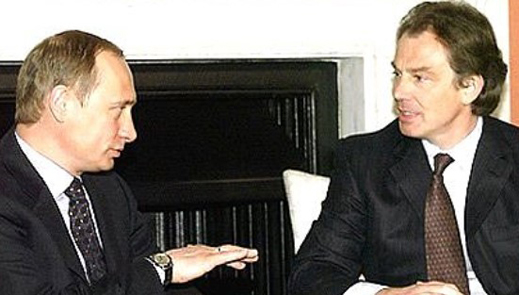 Kremlin picture of Putin with Blair